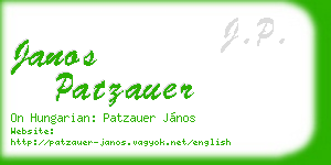 janos patzauer business card